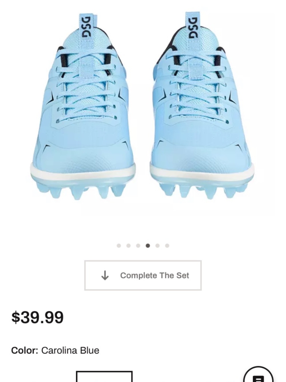 DSG Kids Speed Viper Cleats size 11